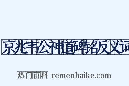 京兆韦公神道碑铭反义词是什么意思的图片